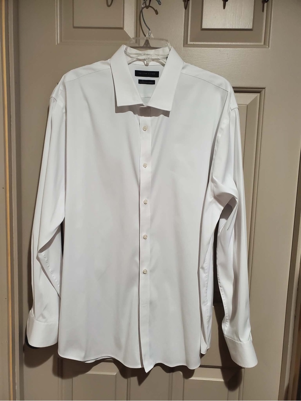Tommy Hilfiger White Long-Sleeve Dress Shirt 18.5 34/35 2XL
